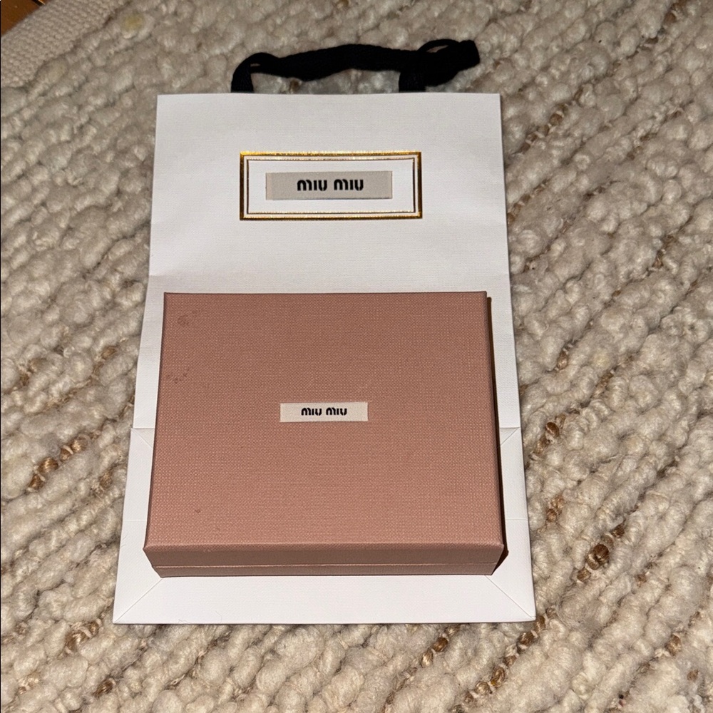 🎀 NEW Miu Miu Blush Pink Box with White Bag